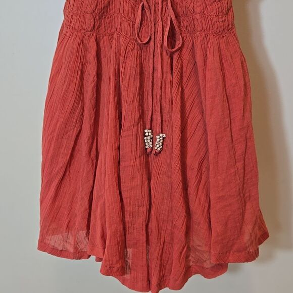 Free People Forever Favorite Mini Dress Cottagecore Boho Gauzy Beach Vacation - Picture 10 of 14
